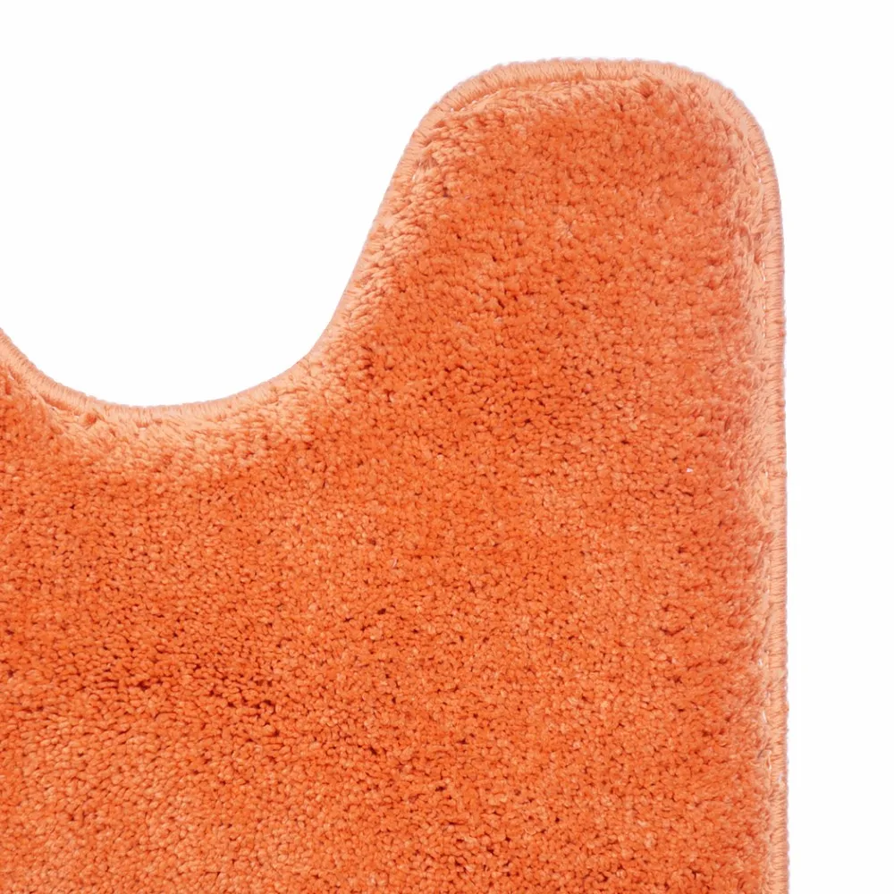 Микрофибра твердые для унитаза оранжевый утолщаются ванная комната туалет коврики Нескользящие натуральный латекс обратно 45x45 см
