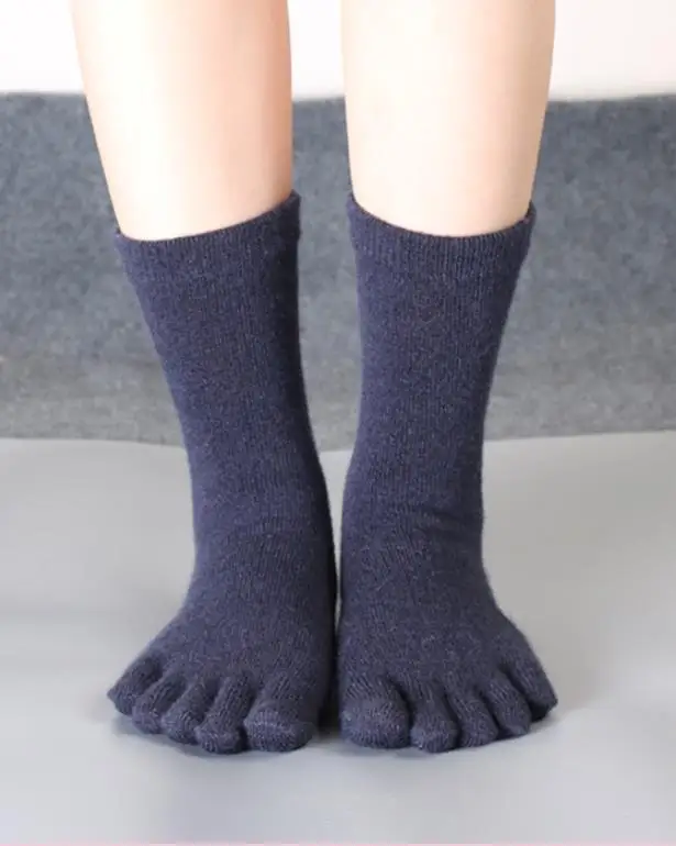 4 пар, для женщин хлопковые носки плотные теплые дышащие пять носок с пальцами впитывает пот абсорбент комфорт