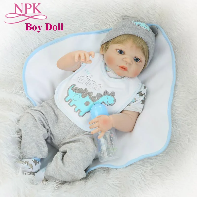 

NPK 22"Full Silicone Bebes Reborn Doll Toys For Kids Real Alive Baby Reborn Boy Doll Child Bathe Toys Girl Birthday Gift Boneca