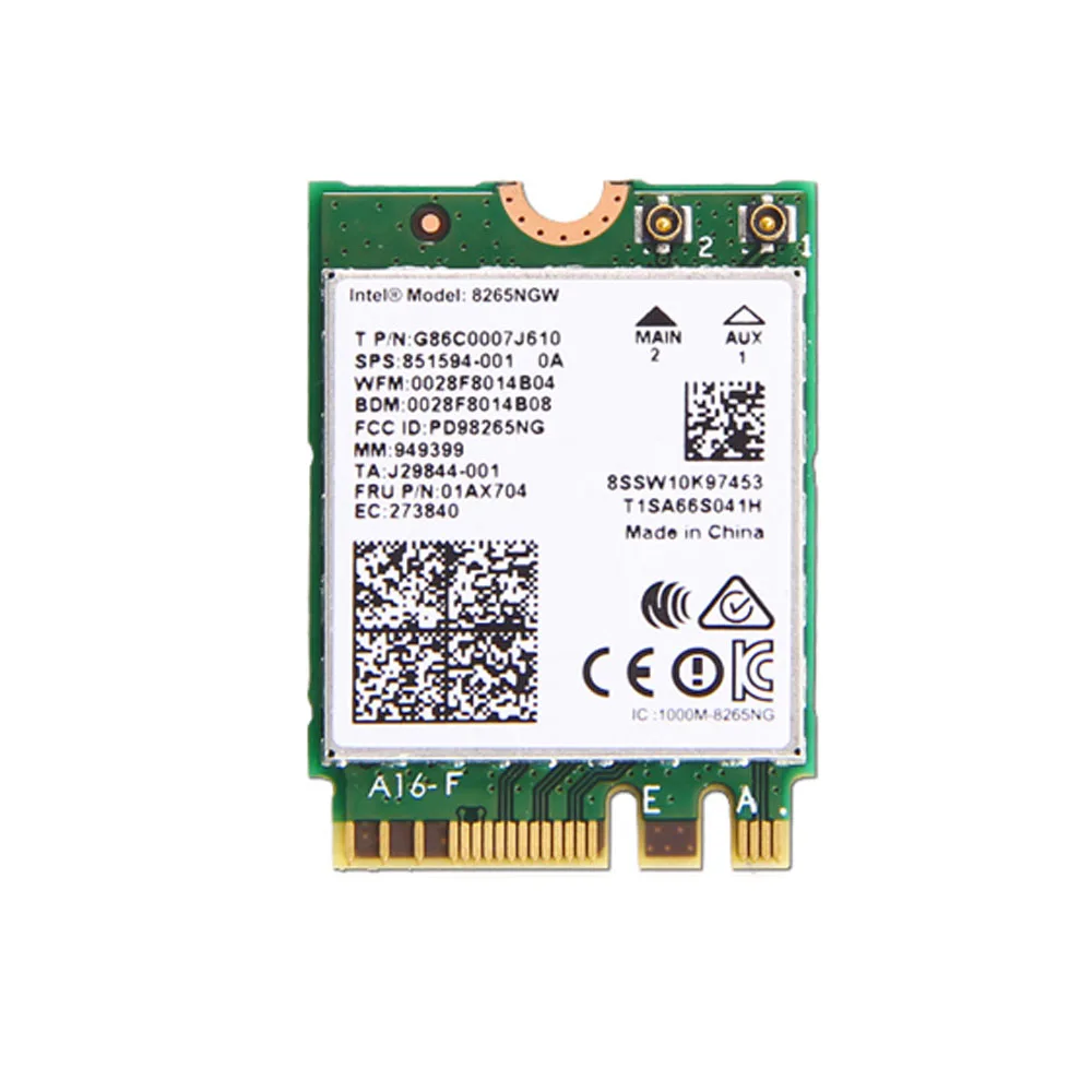 Карта Intel 8265 2x2AC + BT PCIE M.2 WLAN NV для Lenovo YOGA 720-13IKB 720-15IKB MIIX 720-12IKB Series FRU SW10K97453 | Компьютеры