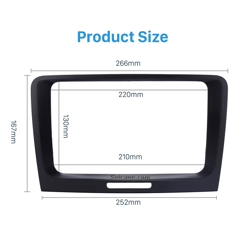 Seicane 2 Din автомобильный DVD gps радио Панель рамки Даш отделка комплект для 2009 2010 2011 2012 2013 Skoda Superb 210*210*130 мм