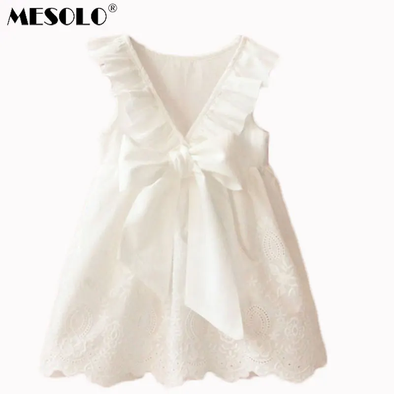 MESOLO 2017 Summer New Princess Girl Dress kids Big Bow...