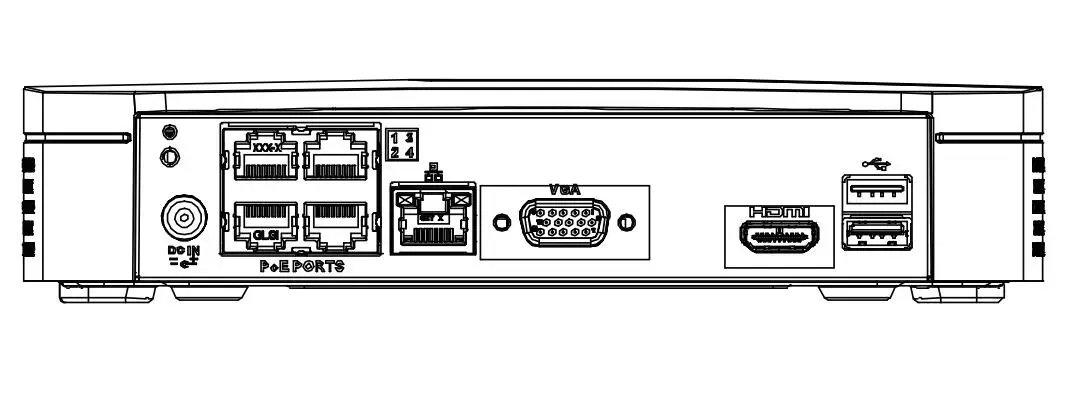 Сетевой видеорегистратор Dahua EZ-IP POE NVR NVR1B04-4P/L 4 канала Smart 1U H.265 4PoE Сетевой Видео Регистраторы