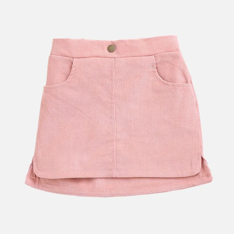 

Babyinstar High Waist Button Skirt Solid Short Kids Skirt For Baby Autumn Children Summer A-line Skirt Trendy Children Clothing