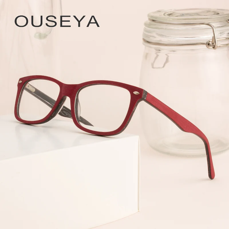 

Acetate Women Eyeglasses Retro Prescription Classic Myopia Clear Lens Vintage Eye Glasses With Transparent Frame #F913