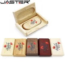 JASTER высокое качество деревянный логотип гравировка по дереву USB флеш-накопитель 4 ГБ 8 ГБ 16 ГБ 32 ГБ подарок флеш-карта памяти
