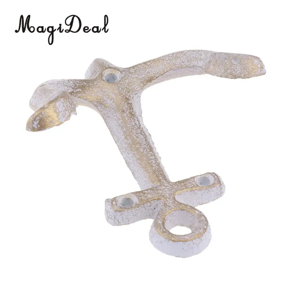 MagiDeal Metal Anchor Hooks Wall Door Mounted Clothes Towel Hat Key Hanger  Whiteandcrafted classic antique decorative wall hook