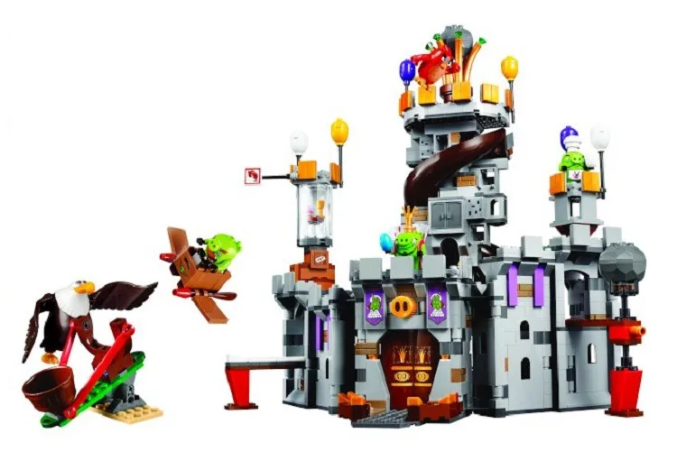 

879pcs Birds No.10510 King Pigs Castle boys and girls Building Bricks Blocks Sets Education toys Compatible Legoingly 75826