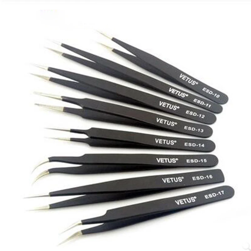 Professional Anti Static Hard Tweezers Eyelash Extension Eyebrow