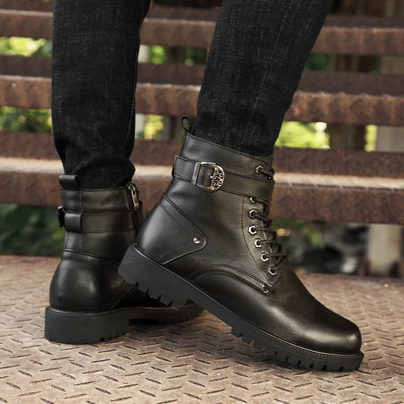 

Winter men Boots Winter men Shoes Plus Size 35 - 46 High - top martin boots fall new top leather boots high boots
