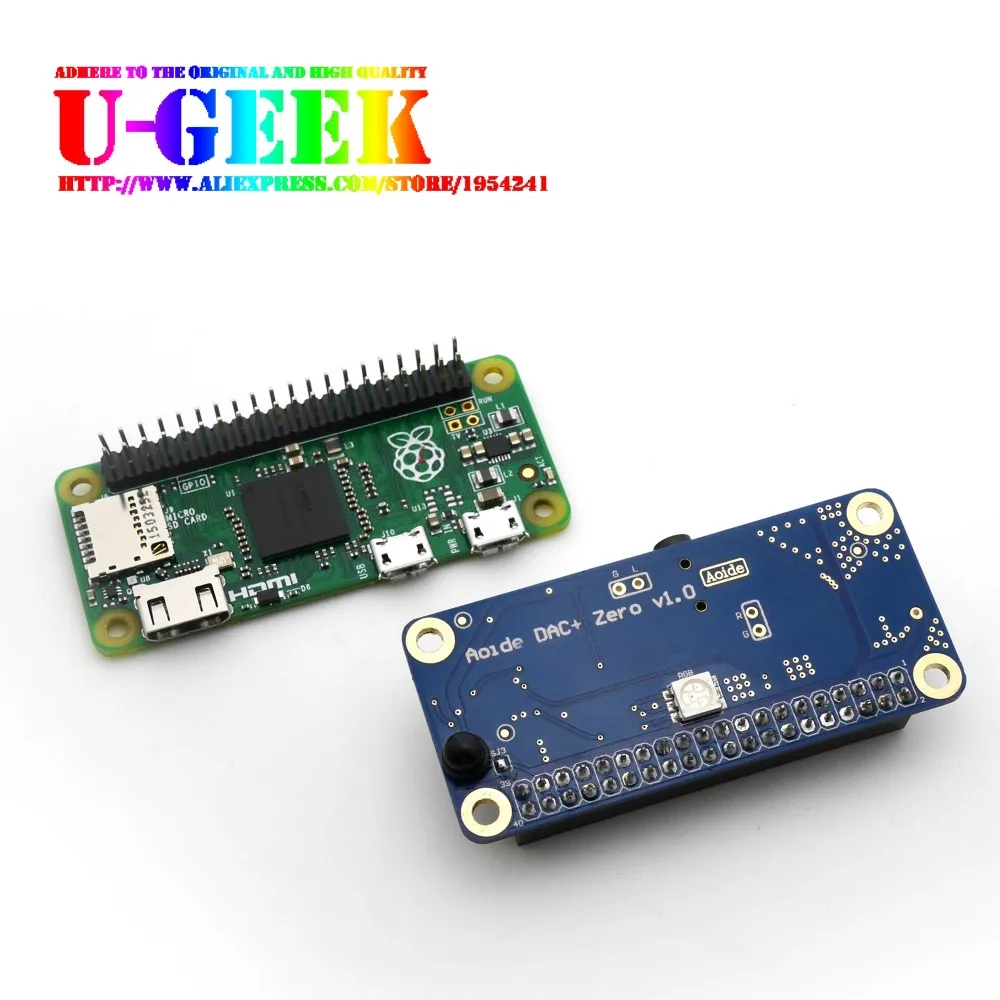 Raspberry Pi Zero Board+ Aoide HiFi DAC plus звуковая карта+ Матовый Акриловый чехол+ аудио 3,5 разъем для 2 RCA кабель комплект