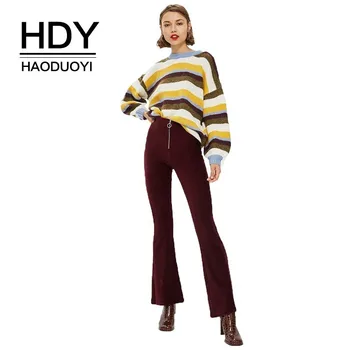

HDY Haoduoyi 2019 New Fashion New Arrivals European American Style Simple Commuter Witty Hot Sale Ladies Casual Fit Sweaters
