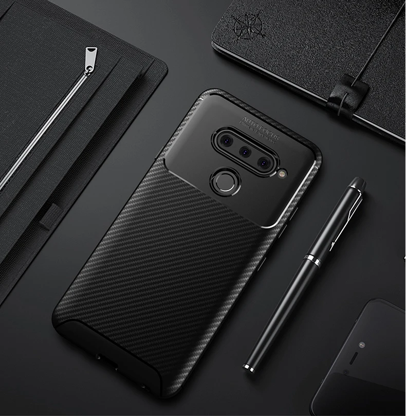 

Shock Absorbing LG V40 Case Slim Fit Flexible Case with Carbon Fiber Texture for G8S ThinQ V50ThinQ K40 Dirt-resistant case