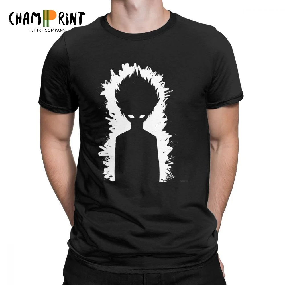 

Mob Psycho 100 Anime Fanart Kageyama Shigeo MP100 T Shirt Men's 100% Cotton Novelty T-Shirts O Neck Tee Short Sleeve Tops Adult