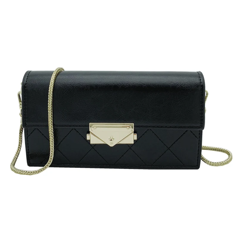 

KYYSLO Lock snake bone chain small square bag female fashion Korean version of wild Foreign gas women shoulder Crossbody bag
