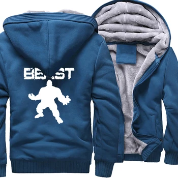 

Casual Men's Sportswear Hoodies 2018 New Arrival Brand Thick Sweatshirts Men Harajuku Fitness Hoody Fleece Zippered Sweatshirt