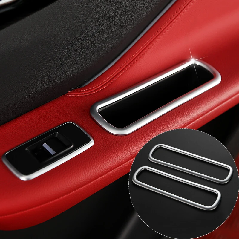 

For Jaguar F-Pace f pace X761 2016 2017 2018 ABS Matte Interior Rear Door Storage Box accessories Cover Trim Car Styling 2PCS