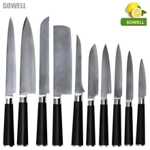 Hohe härte küchenmesser 71 lagen stahl spiegel optische verarbeitung 9Cr18Mov Damaskus stahl 10 stück set kochen messer