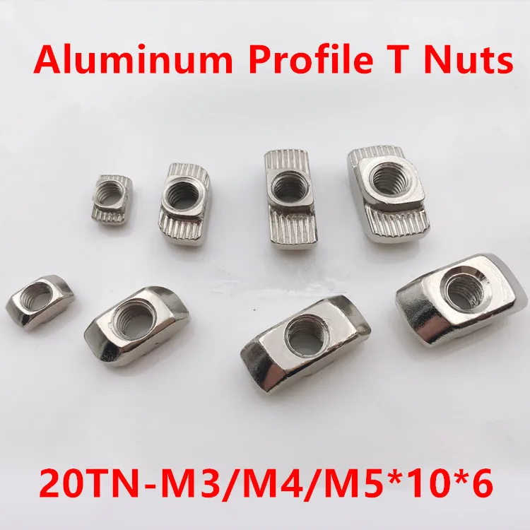 100pcs M3 M4 M5 Hammer Nuts T Nut Sliding Hammer Head Fasten Nuts used