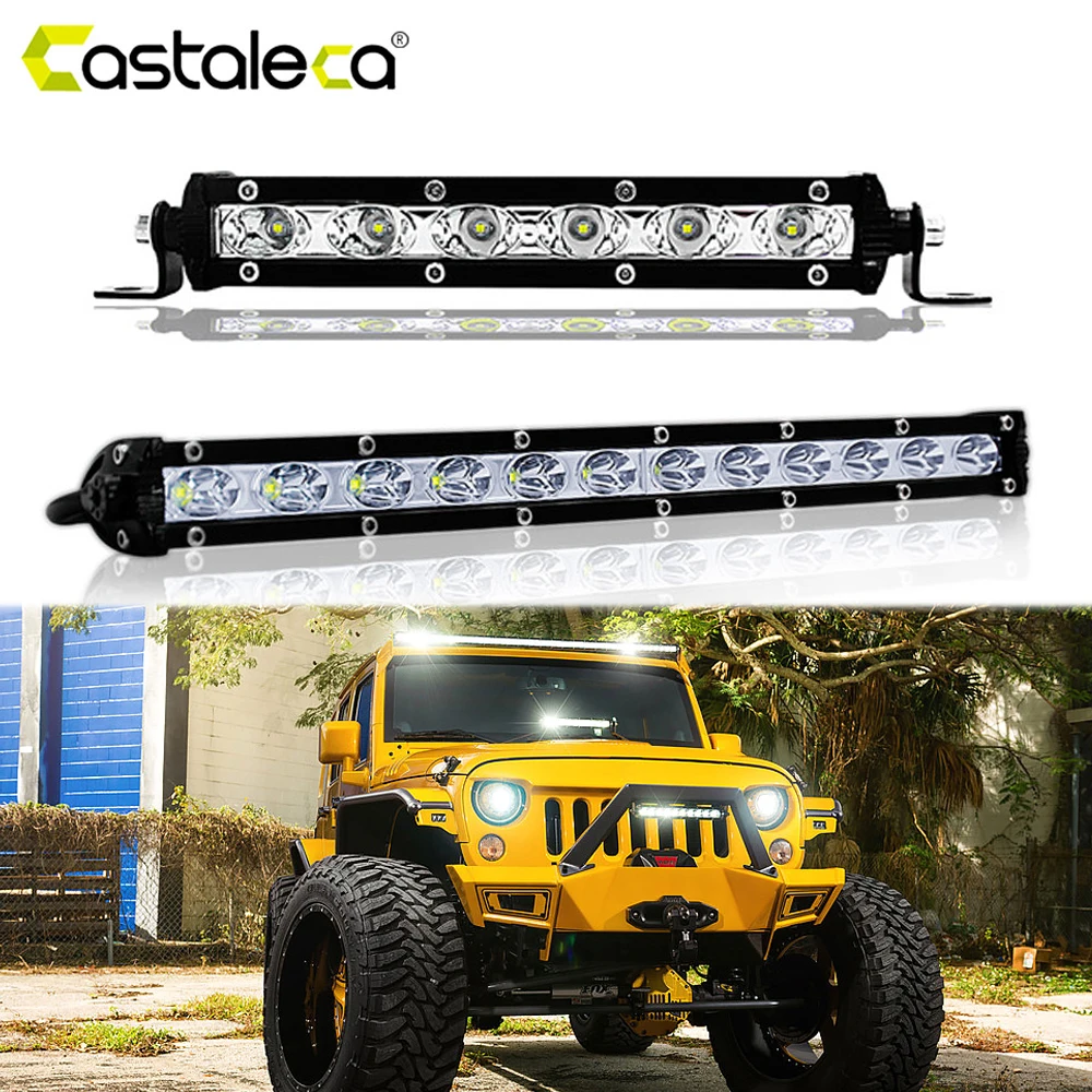 

Castaleca Car LED Work Lights Bar Searchlight Spotlight 18W 36W For Tractor Trailer Auto Motorcycle Day Fog Lamp Bulb 24V 12V