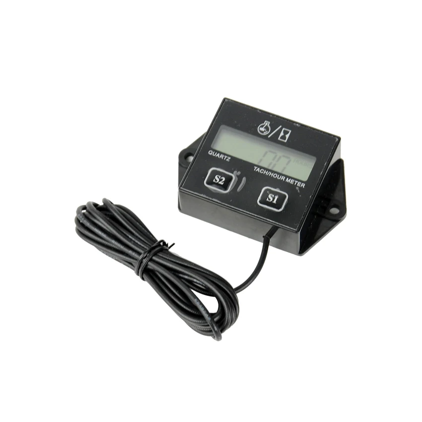 Spark Plugs Digital Engine hour meter tachometer Gauge Tach Hour Meter for Motorcycle ATV Sti