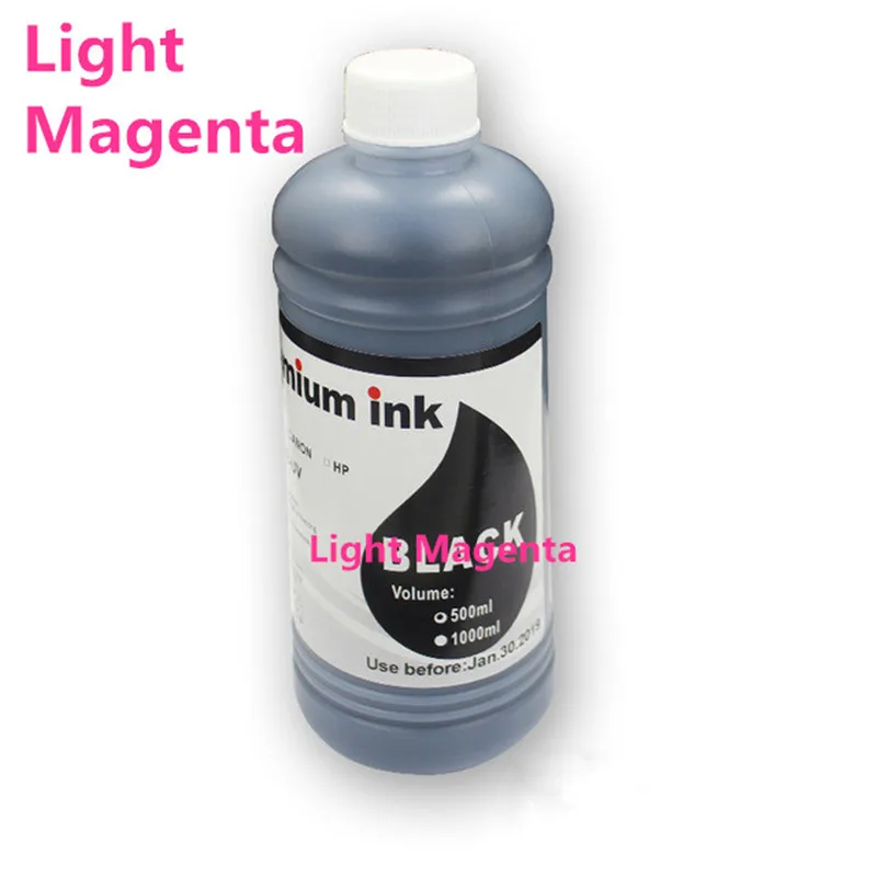 Universal 500ml Light Magenta refillable DYE Ink work For Eposn Canon