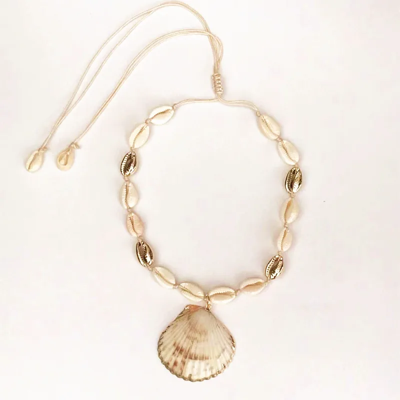 

Bolo bohemian vrouwen lange grote cowries shell hanger ketting Collana di conchiglie Collier de coquillages Kraag de concha 2019