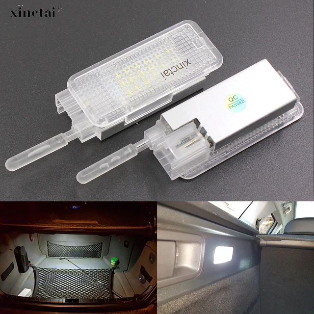 2PCS LED Luggage Compartment Light Glove Box Lamp for Peugeot 206 207 306 307 308 406 407 607