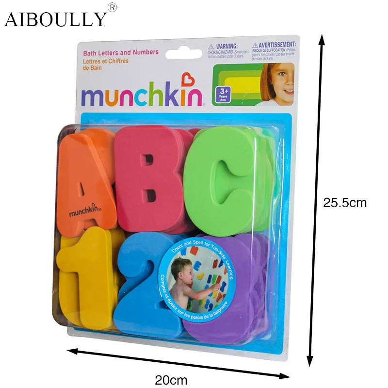 36 piezas munchkins niño puzzle bebé de juguete Eva Bañeras alfanumérico letras números Bañeras Sala agua Juguetes temprano educativo juguete