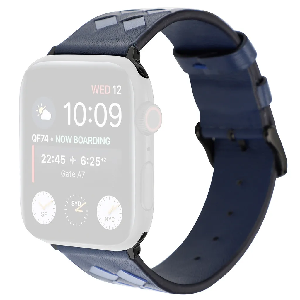 Премиум мягкий кожаный сетчатый спортивный сменный Браслет для Apple Watch 4321 38/40 мм 42/44 мм