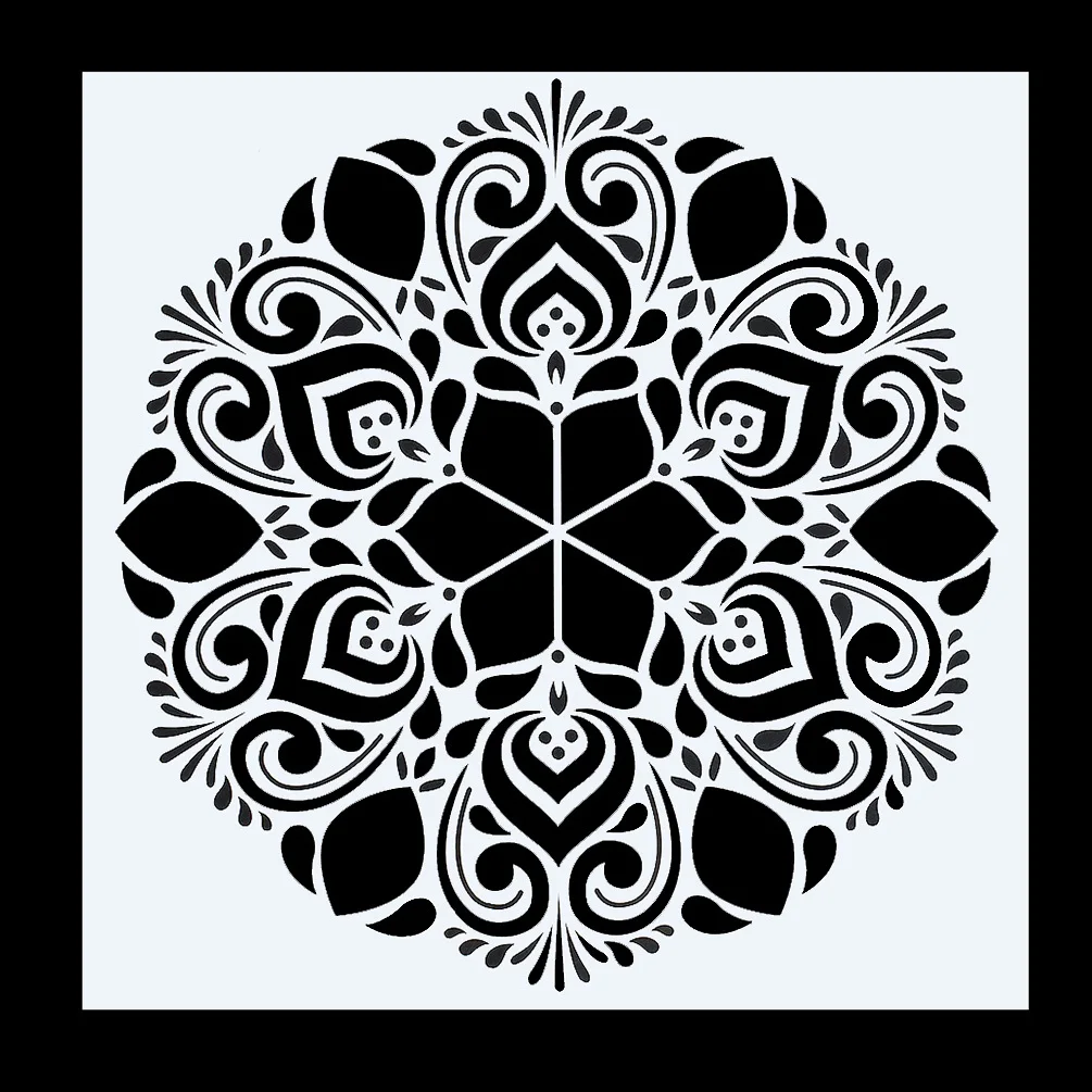 Five petals She Love Мандала рисунки Дотсом трафареты шаблон для рисунки на стену фото альбом Скрапбукинг тиснение бумаги ремесла - Цвет: Five petals