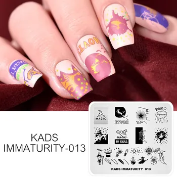 

KADS Nail Stamp Plates IMMATURITY 013 Image Nail Template for Nail Art Beauty Design Professional Stamping Nail Art