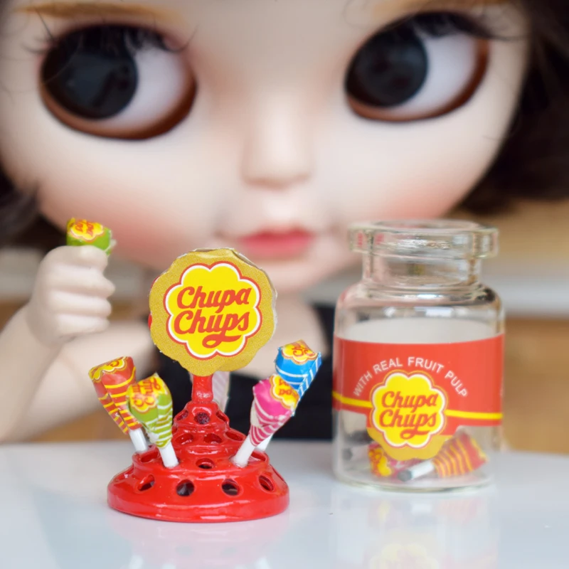 

Miniature Dollhouse Food ~ 1 Set Lollipop lolly BJD Doll Accessories Model Scene Play Food Toy