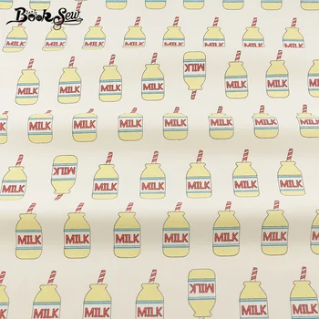 

Booksew New Arrival Cotton Twill Fabric Home Textile DIY Patchwork Bedding Clothing Baby Quilting Tecido Lovely Milk Designs