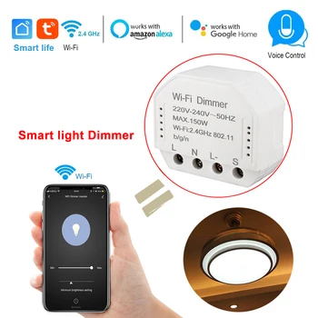 

Smart life Wifi Smart dimmer 240V 150W LED light triac module Timer Switch Controller Voice Control Work With Alexa Google IFTTT