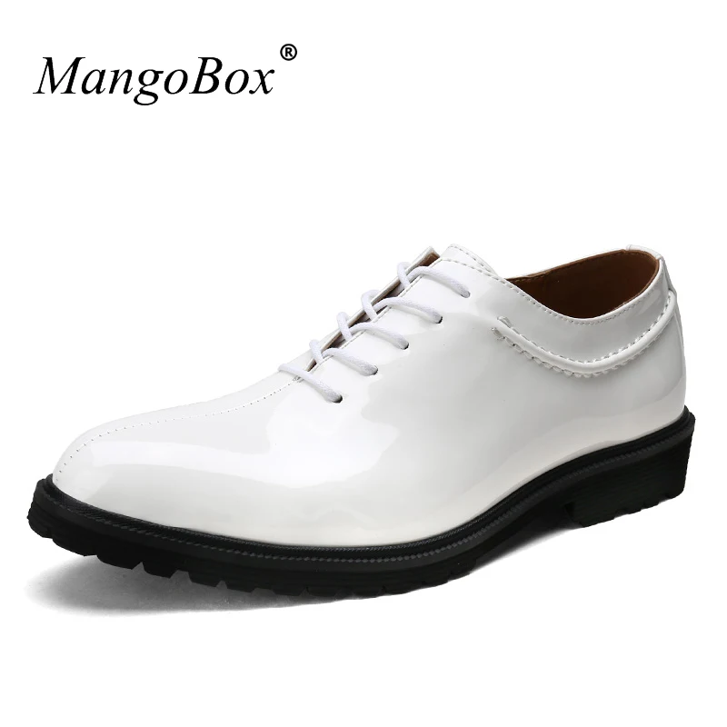 Male Wedding Sneakers Black White Oxford Shoes For Men Pointed Toe Male Wedding Sneakers Black White Oxford Shoes For Men Pointed Toe Mens Dress Patent Leather Mans Formal In From On