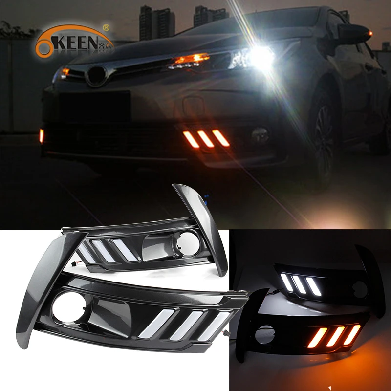 OKEEN Daytime Running Lights for Toyota Corolla 2016 2017 2018 6000K