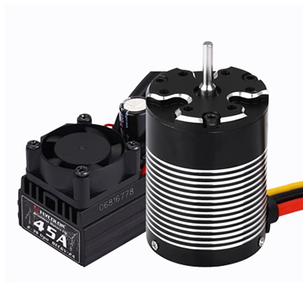 

3650 3000KV 2s RC Car Sensorless Brushless Motor 45A ESC with BEC for 1:10 TARXXAS RC Truck