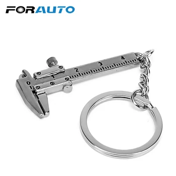 

FORAUTO Vernier Caliper Car Key Rings Metal Pendant Auto Keyring Keychains Car-styling Auto Accessories