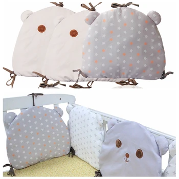 

6Pcs Hot Baby Bed Crib Bumper Infant Bedding Set Cotton Newborn Bumpers Infant Backrest Safe Fence Line Cot Protector