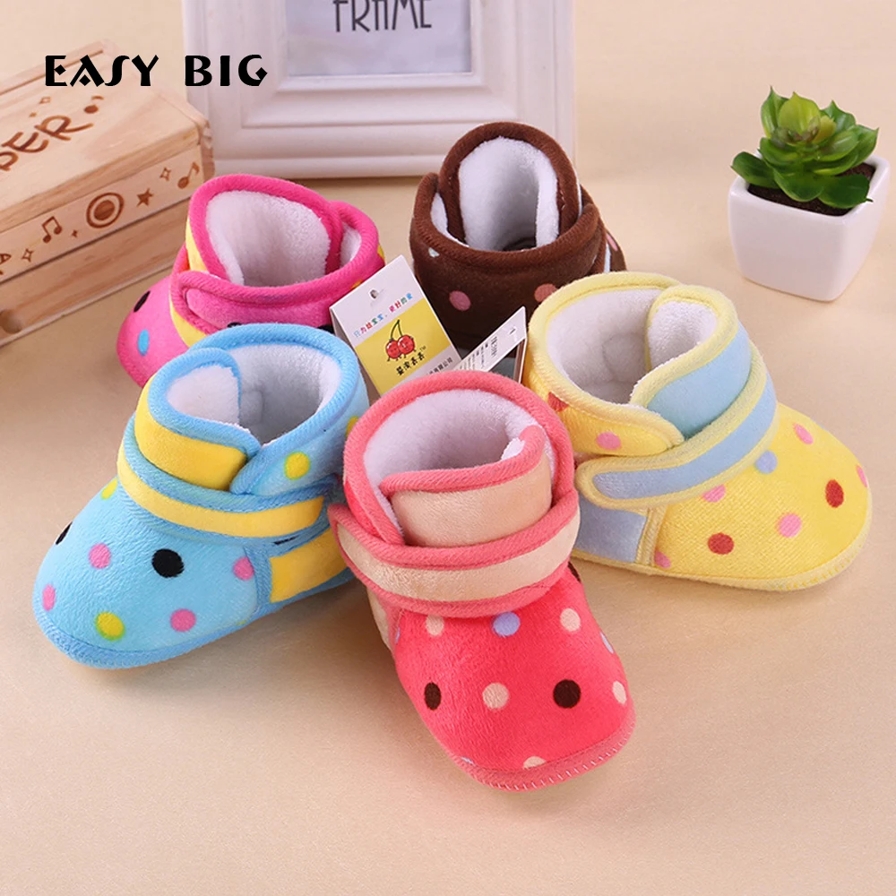 EASY BIG Anti slip Thermal Baby First Walker Baby Shoes Baby Moccasins