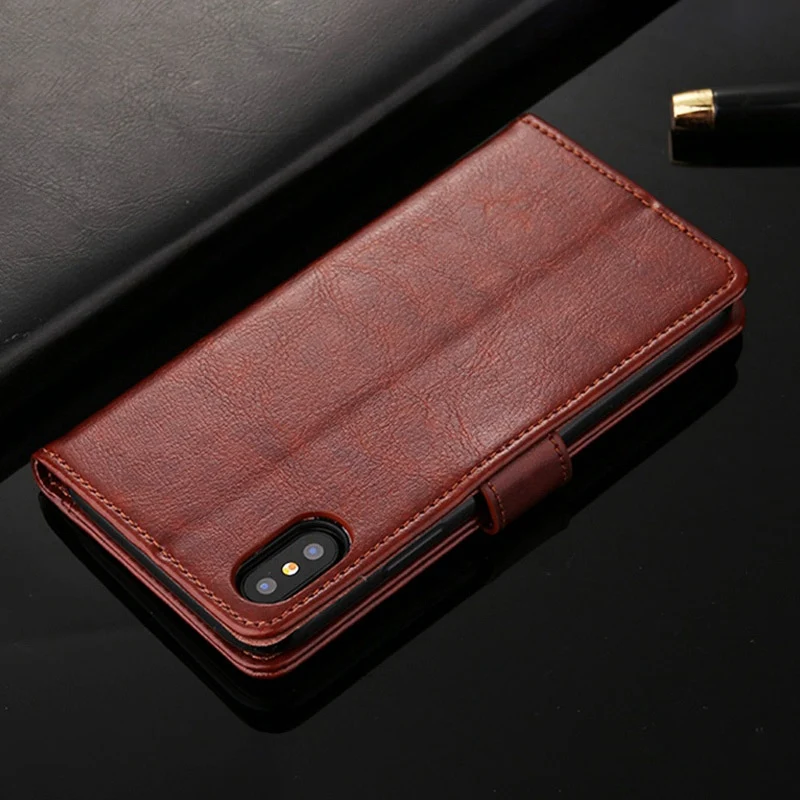 Кожаный чехол для iPhone XS Max XR X Coque iPhone8 Роскошный бумажник с откидной крышкой Xs 5 5S SE 6