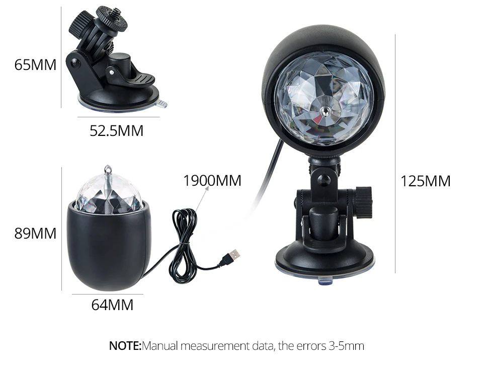 5V Car RGB LED Decoration Atmosphere DJ Lights Laser Party Disco Club Colorful Effect Auto Lamp Stage Flash lamp With USB plug (12)