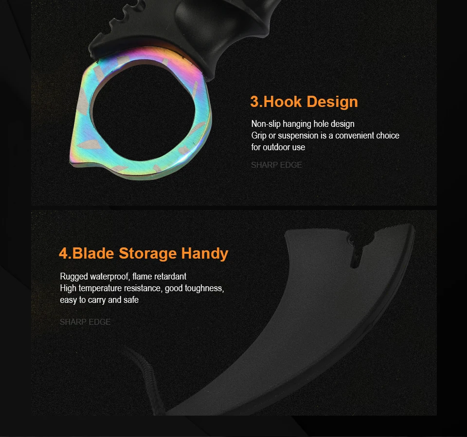 JelBo походный охотничий нож с ножной Karambit нож портативный карманный складной нож лезвие из нержавеющей стали