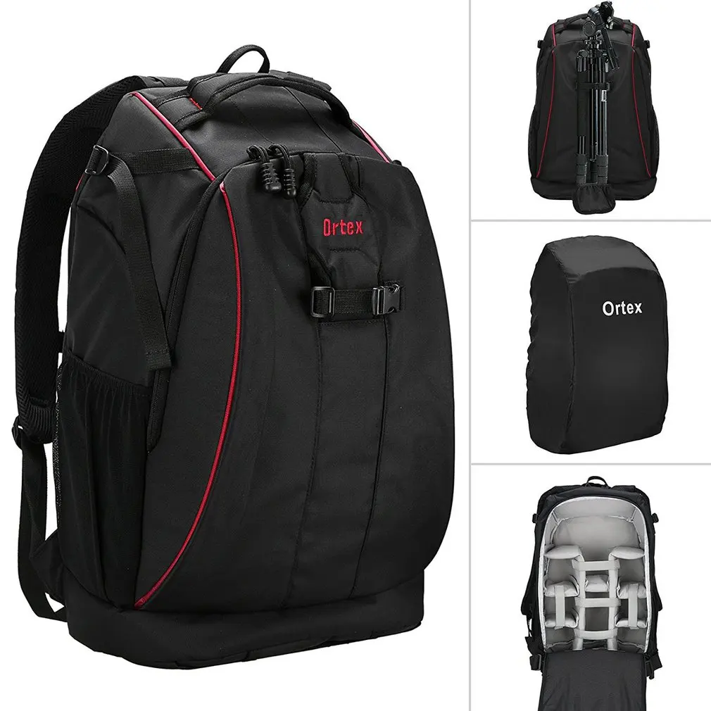 

Ortex Outdoor Portable Waterproof Scratch-proof Dual Shoulder Bag Backpack Shockproof Camera Bag with USB Charging Port