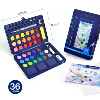 

36 Assorted Colors Watercolor Paints Pigment Coloring Painting Set Painting Brush Tube Water Color Paper for Artist Students Kid