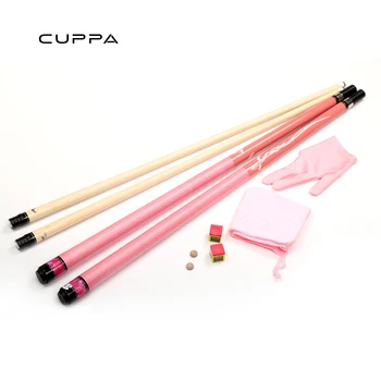 

Cuppa Pink Pool Cue Stick Kit with Case Cloth Tip Chalk 5A North America Maple Billiard Kit 11.75mm 13mm Tip Billiard Cue Pool