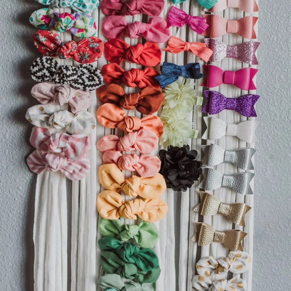 Girls Hair Bows Storage Belt Barrette Hairband Organizer Kids