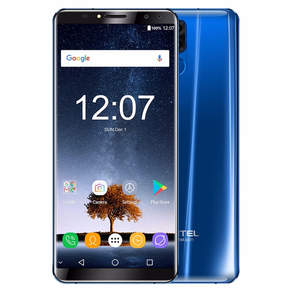 Oukitel K6 6," 18:9 полноэкранный 4G смартфон 6 ГБ ОЗУ 64 Гб ПЗУ 6300 мАч аккумулятор MT6763 Восьмиядерный Android 7,1 8 Мп мобильный телефон