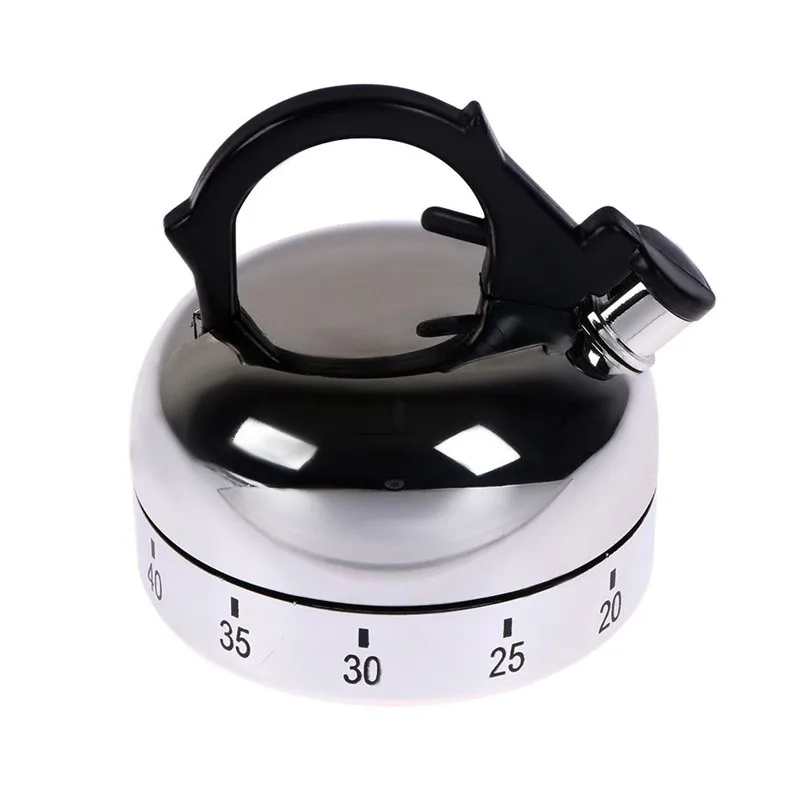 

60 Minutes Teapot Shaped Cooking Kitchen Timer Counting Alarm Clock Timer Mechanical Tool Kitchen Tool Gadgets Free Shipping